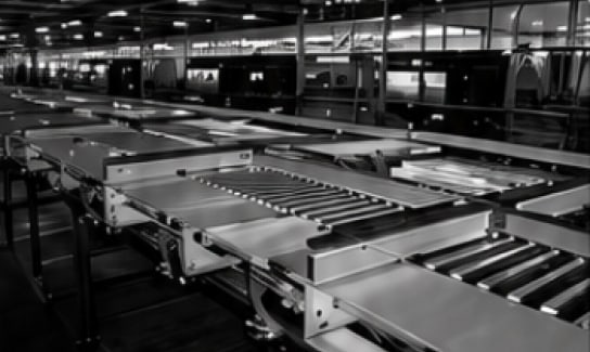 Conveyor lines on the Norpak plant floor in the company's early years