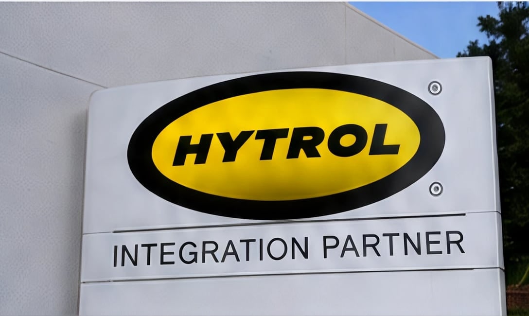 Hytrol Integration Partner sign at the Norpak facility